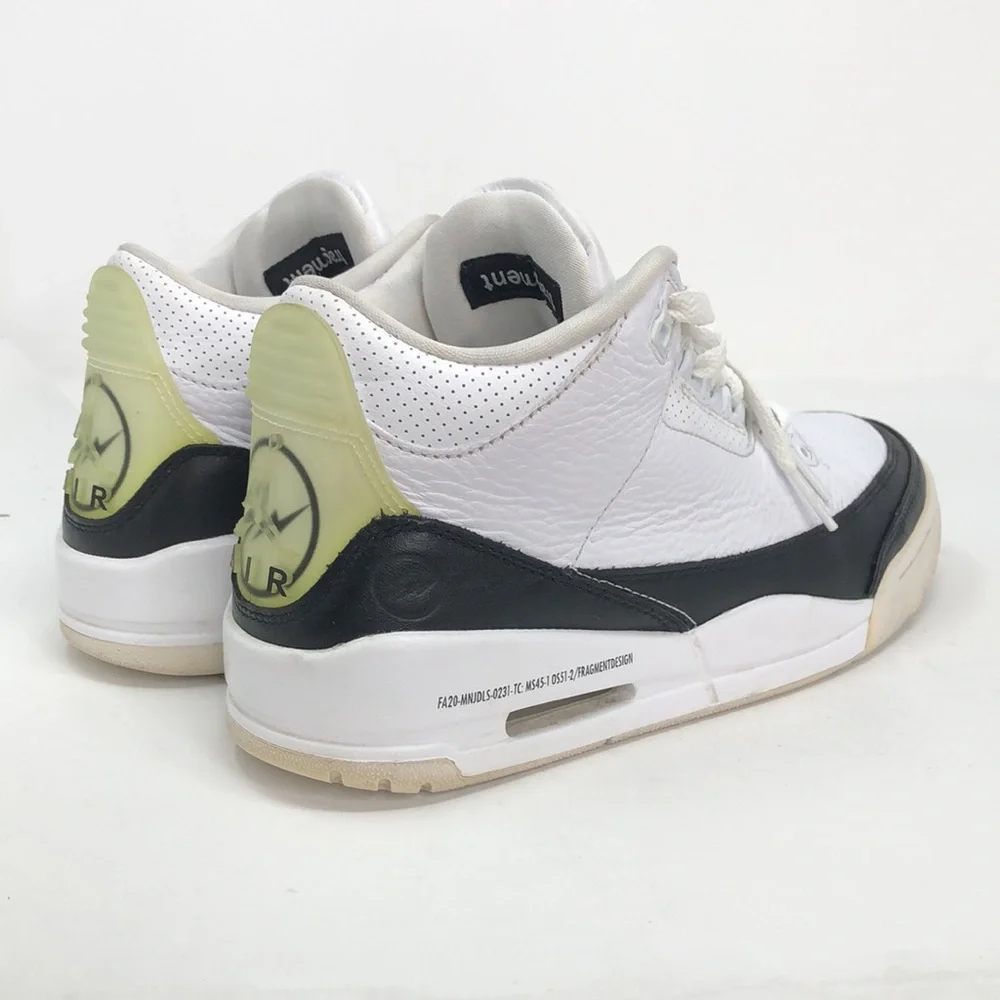 Air Jordan 3 Retro SP x Fragment Design Mid White DA3583-100 Shoes - Size 7.5